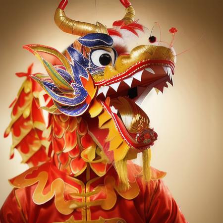 Dragon dance, a traditional Chinese cloth dragon
