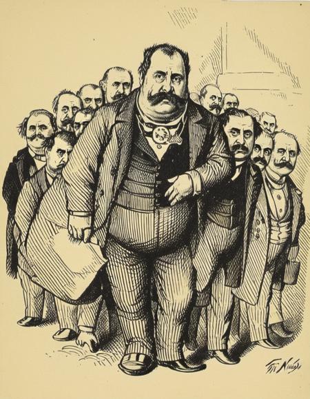 19th century political cartoon - Thomas Nast Style
