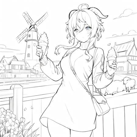线稿lineart for Animagine