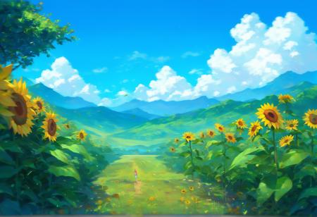 Anime Style Backgrounds for Pony Diffusion