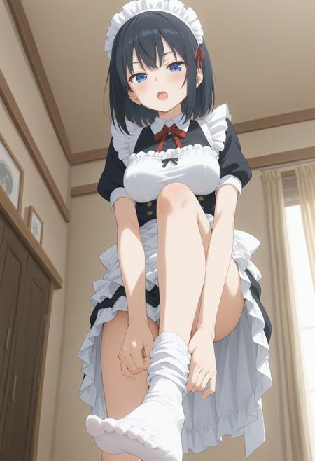 [Illust&XL&Pony] dressing socks / adjusting legwear / sock pull / 靴下履き / 靴下直し