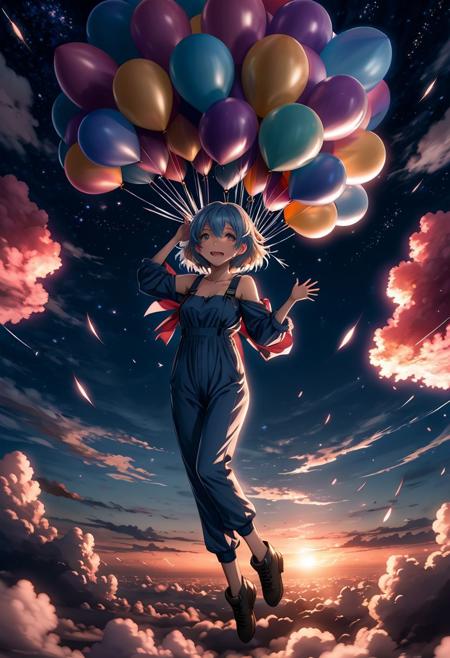 Held aloft by balloons (sdxl)