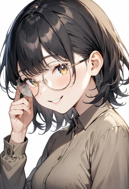round metal frame glasses1 SDXL