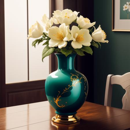 Realistic pure color porcelain art style
