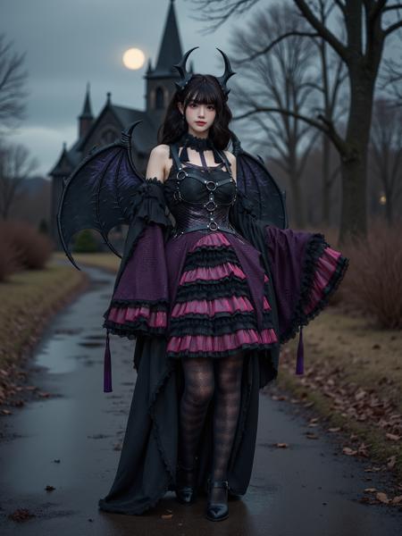 [Flux.1 D][Realistic] Gothic Dress | 哥特风裙子