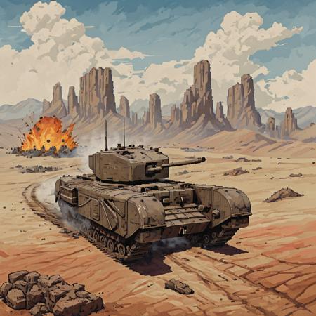 Churchill Tank (SDXL)版本v2.0 (ID: 344513)