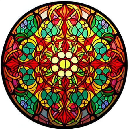 Stained glass circle