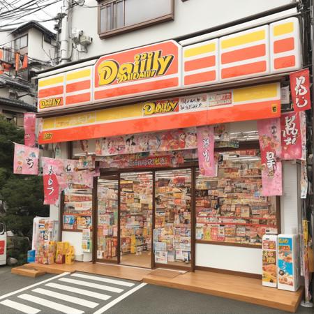 コンビニの外観Y SDXL