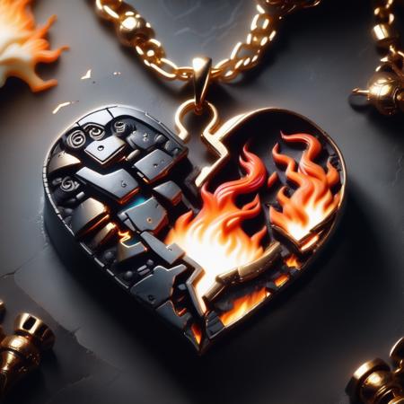 ? Split Heart Necklace PDXL ? - Custom broken heart necklace