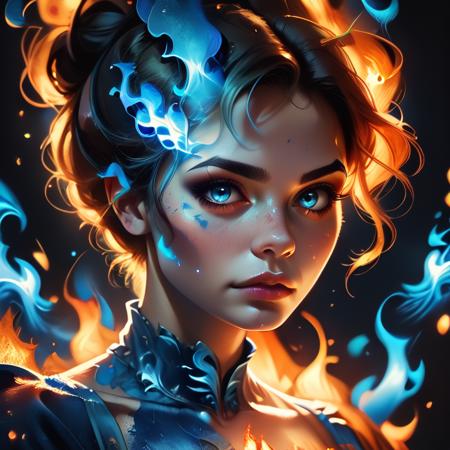 multiple-color flames LoRA [FLUX+XL+Pony]
