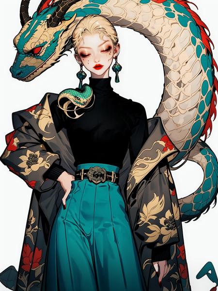 HEZI_ Happy Year of the Snake (Year of the Snake illustration)