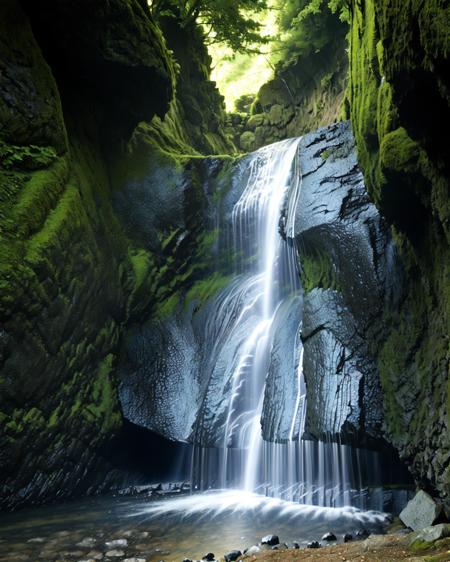 Narrow waterfall