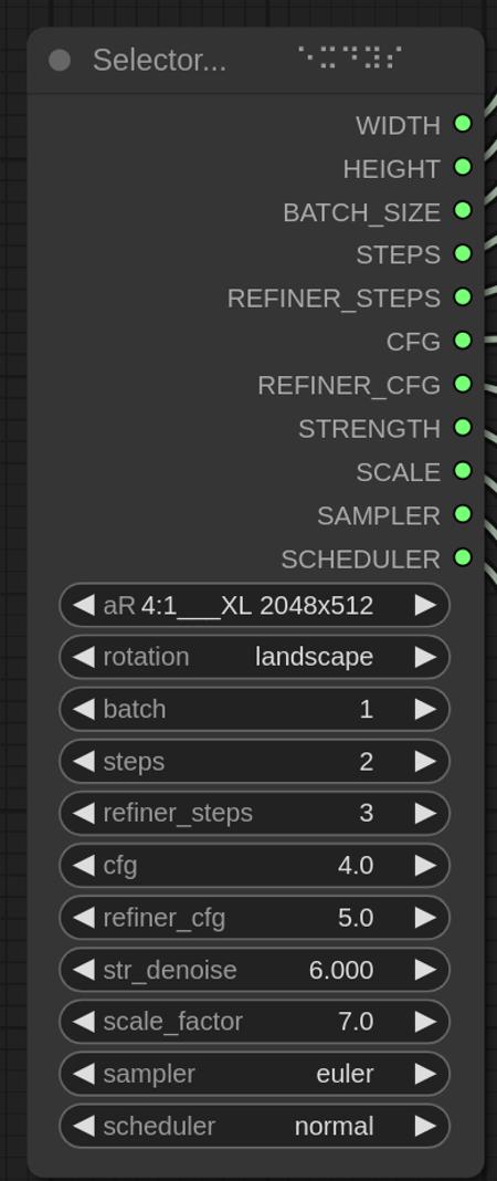 ComfyUI  Selector / Recourse Custom Nodes