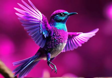 Magenta bird