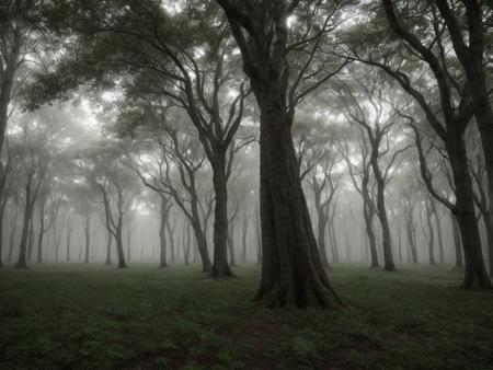 Forest and Sea realisty background