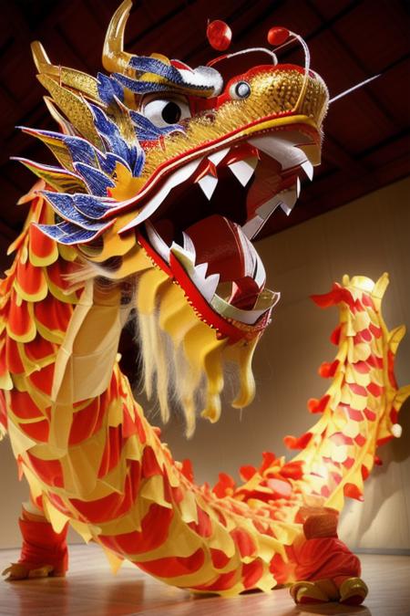 Dragon dance, a traditional Chinese cloth dragon