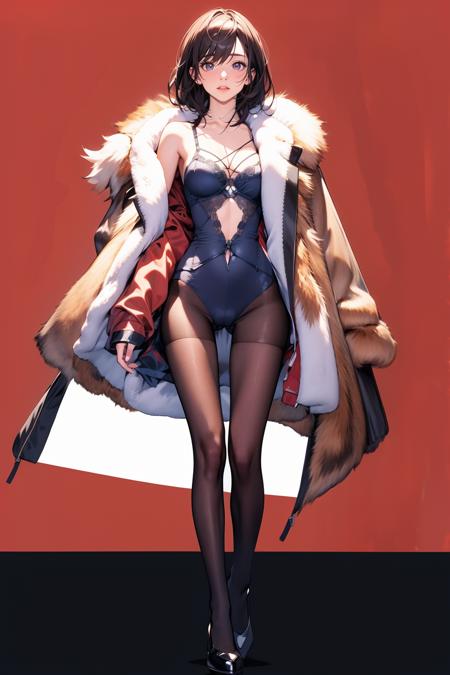 fur coat set