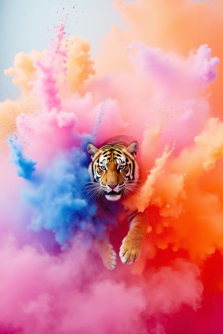 Colorful Powder Explosion Effect | Aesthetic Visual | Explosive Aesthetics