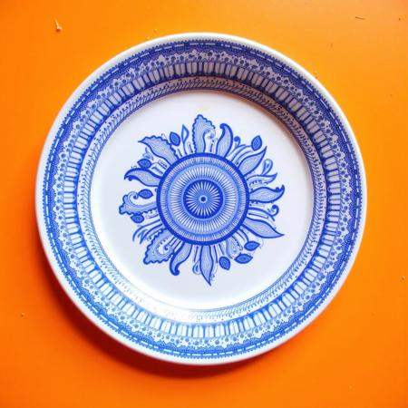 Blue Willow Plate Art