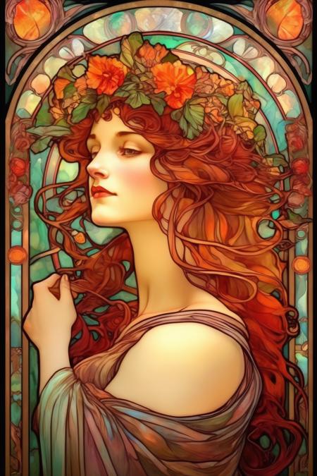 Alphonse Mucha Style版本SD XL (ID: 153680)