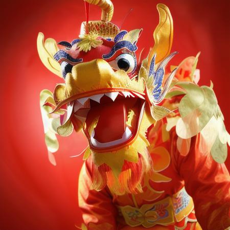 Dragon dance, a traditional Chinese cloth dragon