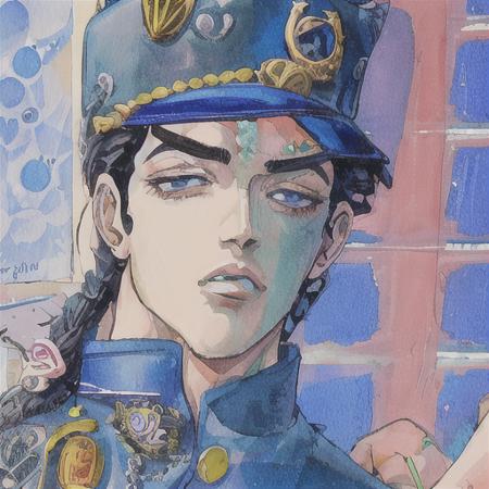 Hirohiko Araki JoJo cover art LORA