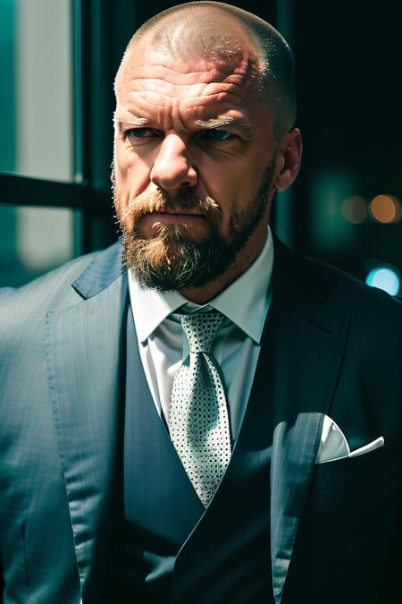 Triple H (shaved head) - Textual Inversion