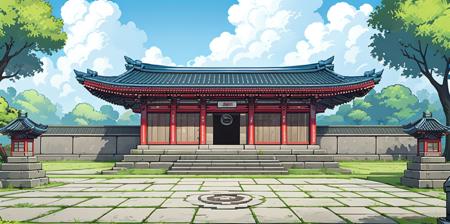 HEZI flat board pixel game scene