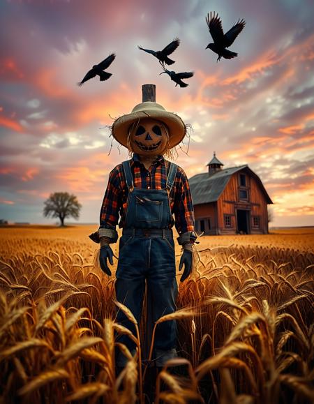 wheat field at dusk background