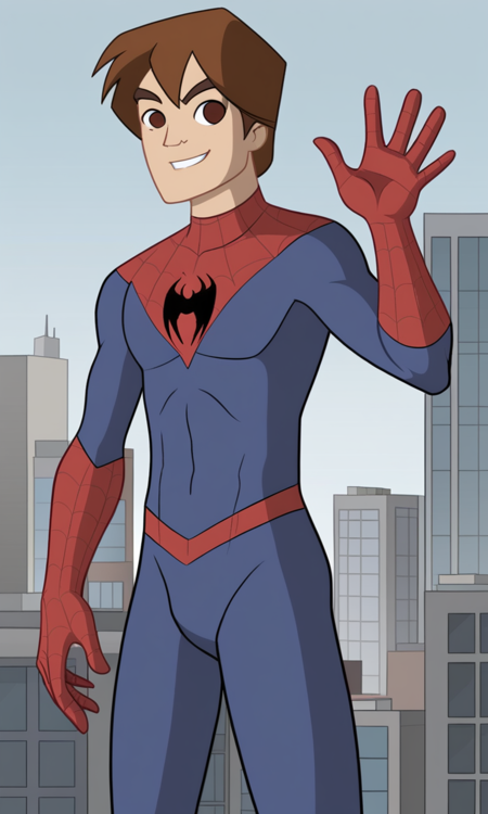 Peter parker from the spectacular spider man