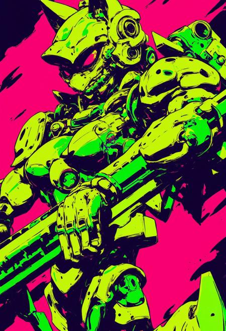 High Contrast Neon Anime - FLUX