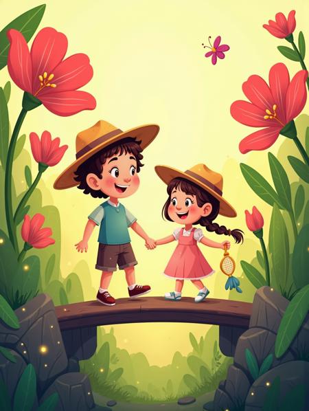 Cute stylized illustration