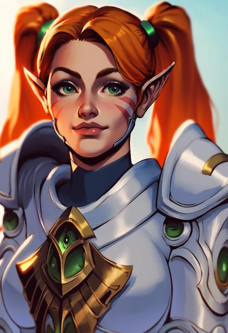 Farseer Macha / Eldar female / Eldar Armor (warhammer 40k) (fanart style)