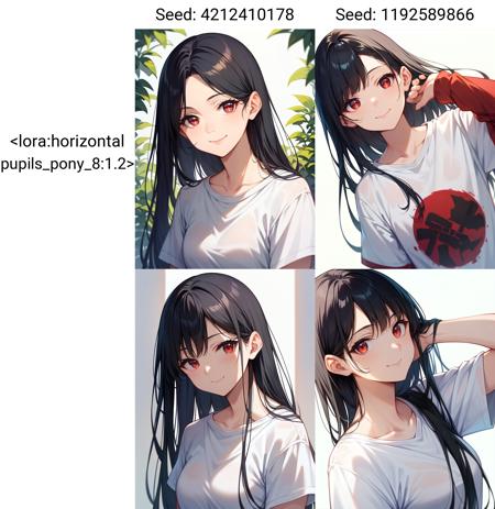 horizontal pupils Lora SDXL(SDXL用ヤギっぽい目Lora)