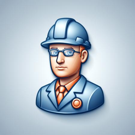 Icon in vector 3D style