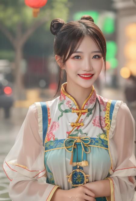 这个女人笑起来好像费沁源 | The woman's smile resembles Fei Qin Yuan