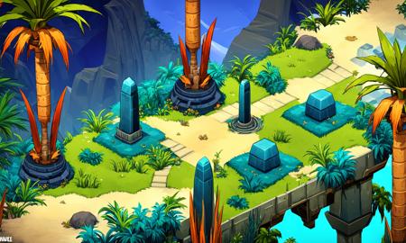 Supergiant Isometric Landscapes SDXL (Game Concept)