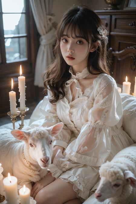 Girl and Sheep