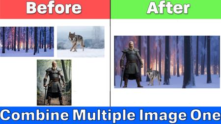 Blend Multiple Image in One Custom Composition Flux