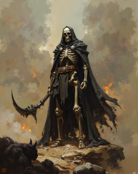 Old School Fantasy Painting Art Style