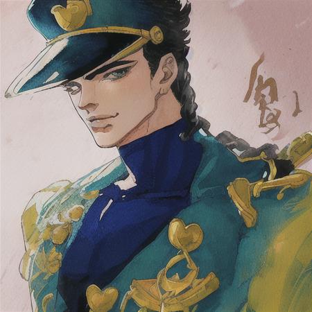 Hirohiko Araki JoJo cover art LORA