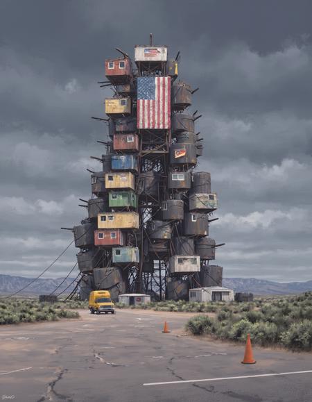 Rural Sci-fi - Digital Painting - Simon Stålenhag Style