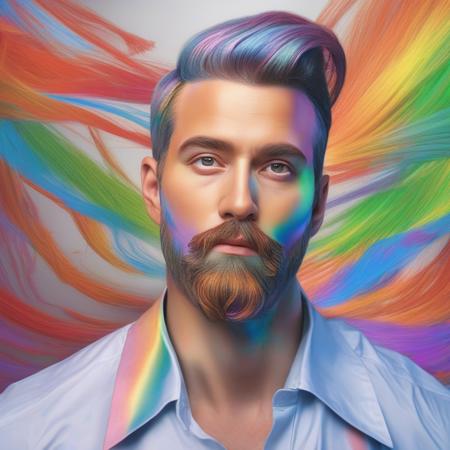 Rainbow highlights Hair