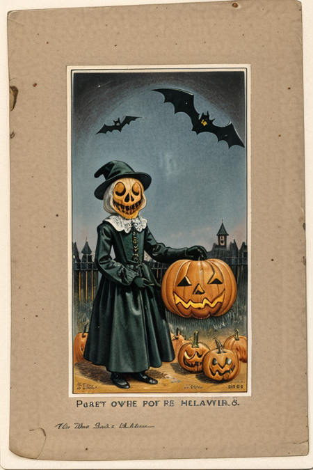 Halloween postcards from the early 1900s