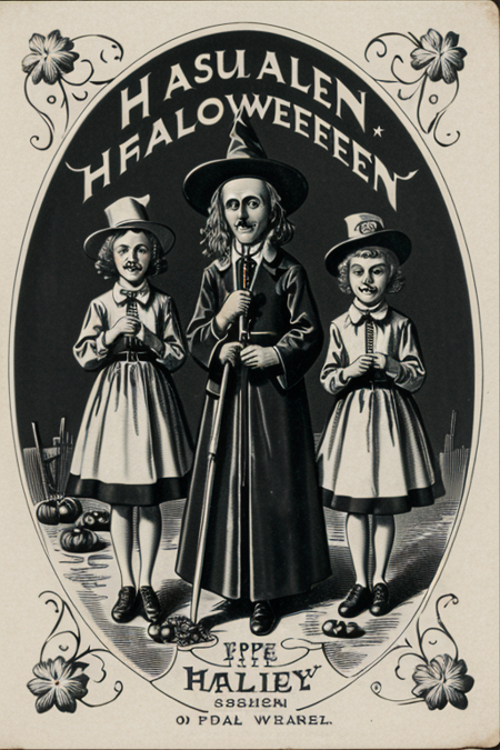 Halloween postcards from the early 1900s