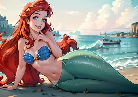 Ariel (The Little Mermaid) Princess Disney - SD 1.5 | XL PONY - by YeiyeiArt