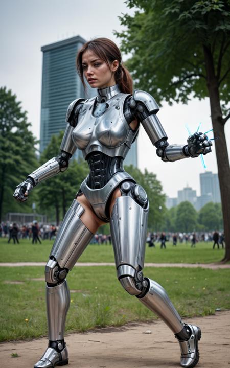 Cyberpunk Cyborg Girls1980's style