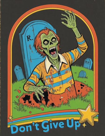 70's - 80's Retro Illustration - Art Style of Steven Rhodes