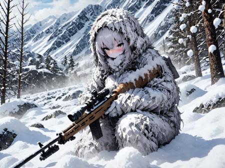 Ghillie suit  clothing LoRA [FLUX+XL+Pony]