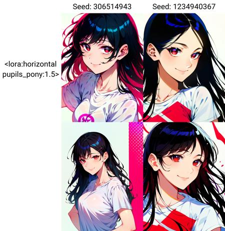 horizontal pupils Lora SDXL(SDXL用ヤギっぽい目Lora)